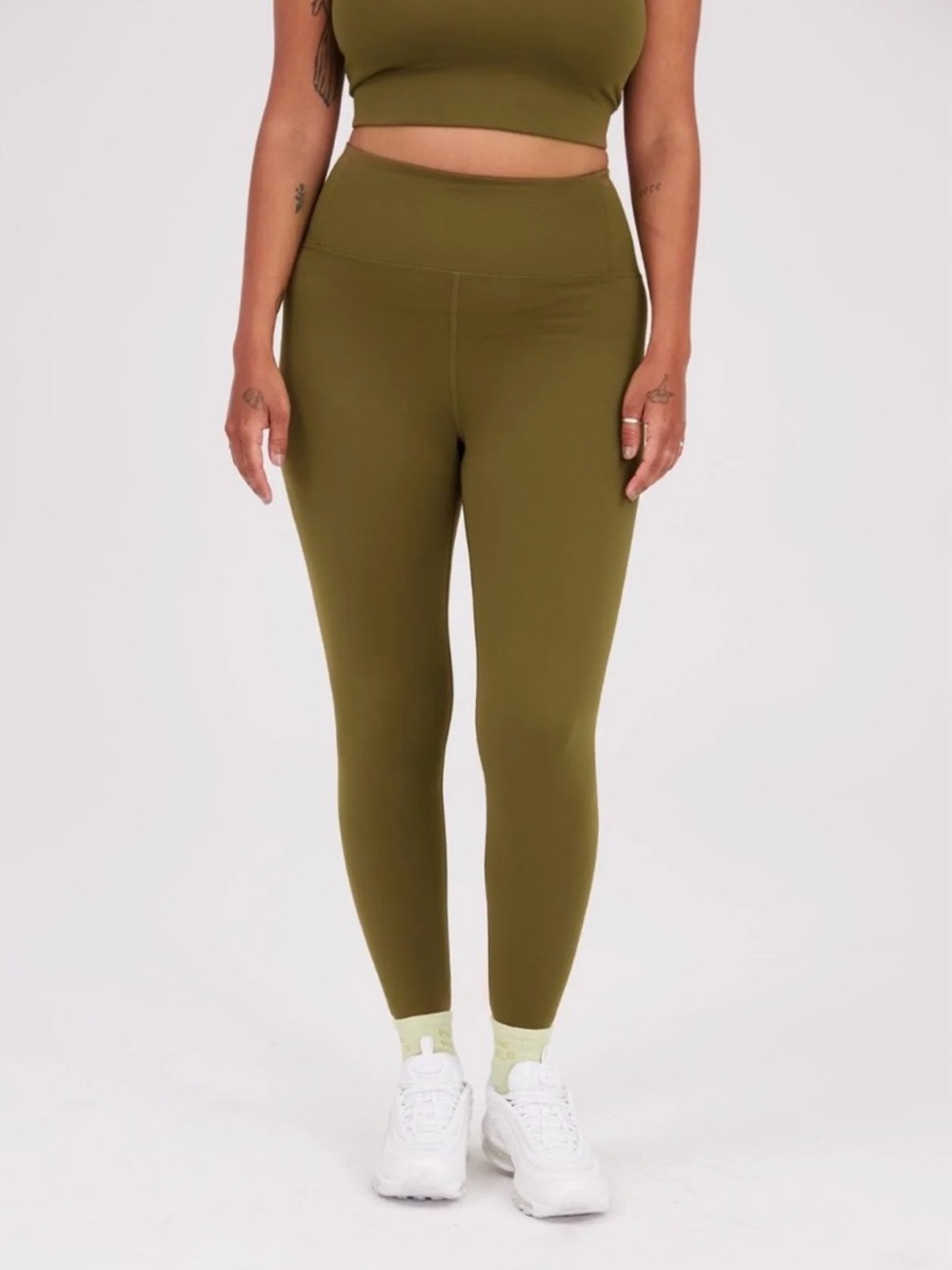 girlfriend collective FLOAT leggings fern green